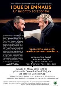 Teatro, i due di emmaus